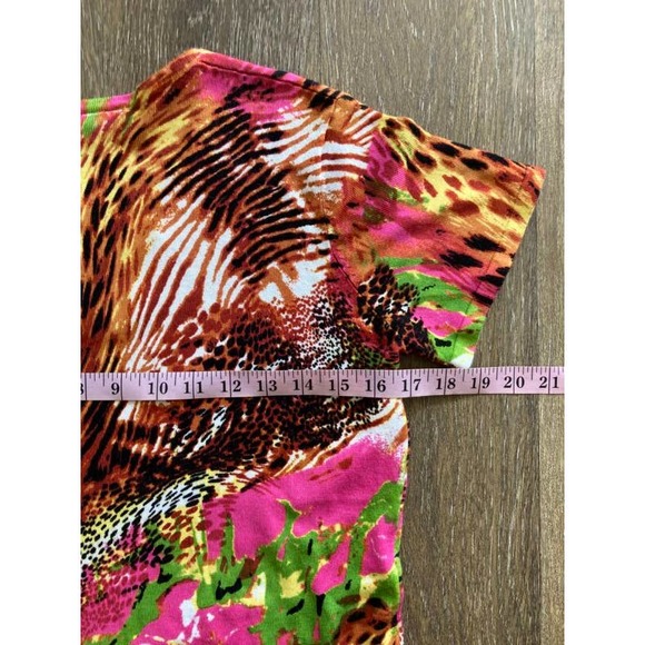 Quacker Factory Leopard and Pink Print Size XXS Top NWT - Picture 5 of 7